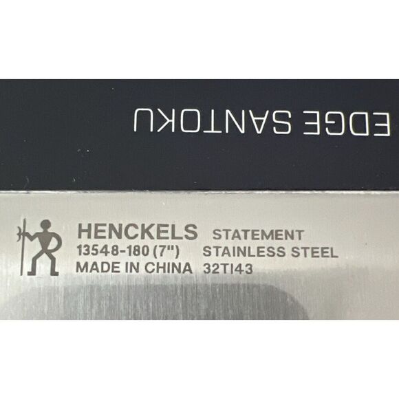 Henckels Statement 7” Hollow Edge Santoku Knife High Quality Stainless Steel New - Picture 2 of 6
